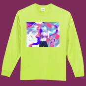 Dancing Girl with sitting woman on the backside of the Long sleeve T Shirt