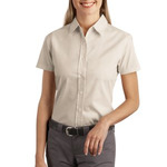 Ladies Short Sleeve Easy Care Soil Resistant Shirt